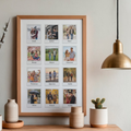 Kişiye Özel 12 Aylık Fotoğraf Kolajı Poster Tablo - Sevgiliye 1 Yıllık Anı Çerçevesi